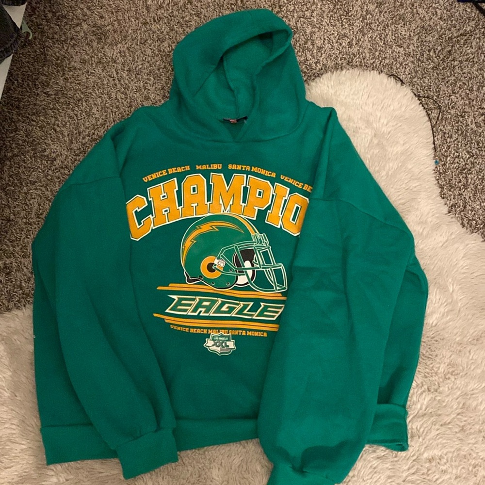 edited green sweatshirt